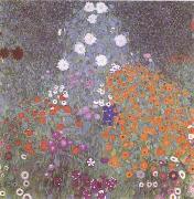 Gustav Klimt Flower Garden (mk09) oil on canvas